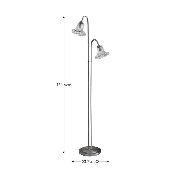 Sophia Floral 2 Light Floor Lamp 6