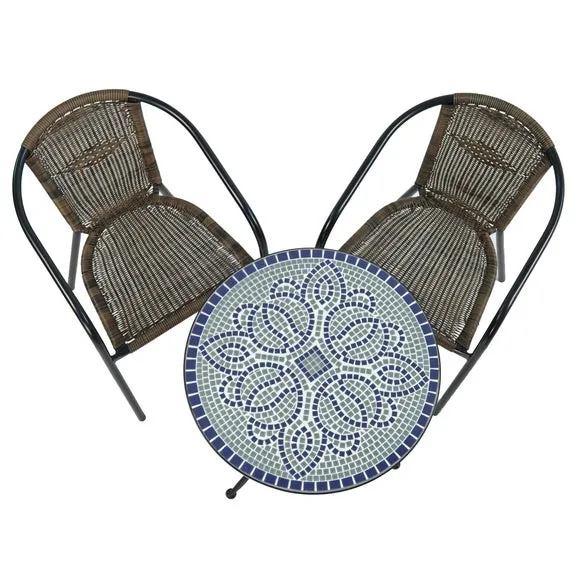 Summer Terrace Atlanta Round Bistro Table with 2 Springdale Chairs 3