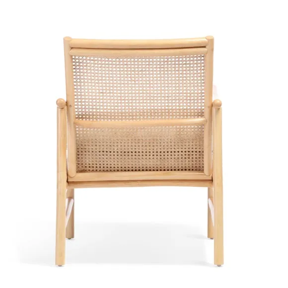 Desser Borneo Rattan Chair with Boucle Cushion 4