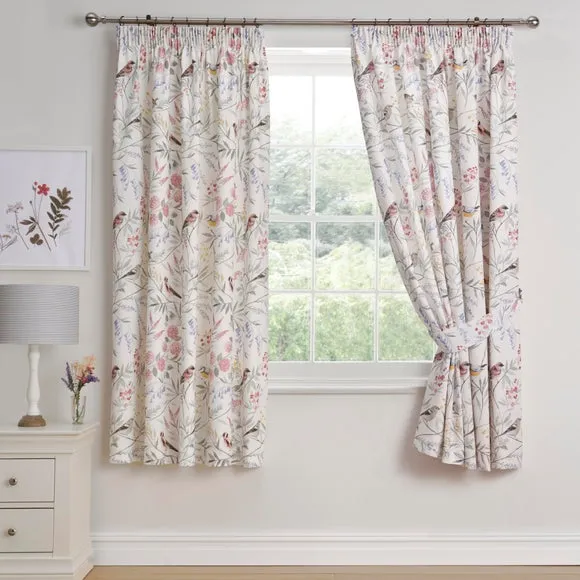 Caraway Pink Pencil Pleat Curtain 66" x 72" 2