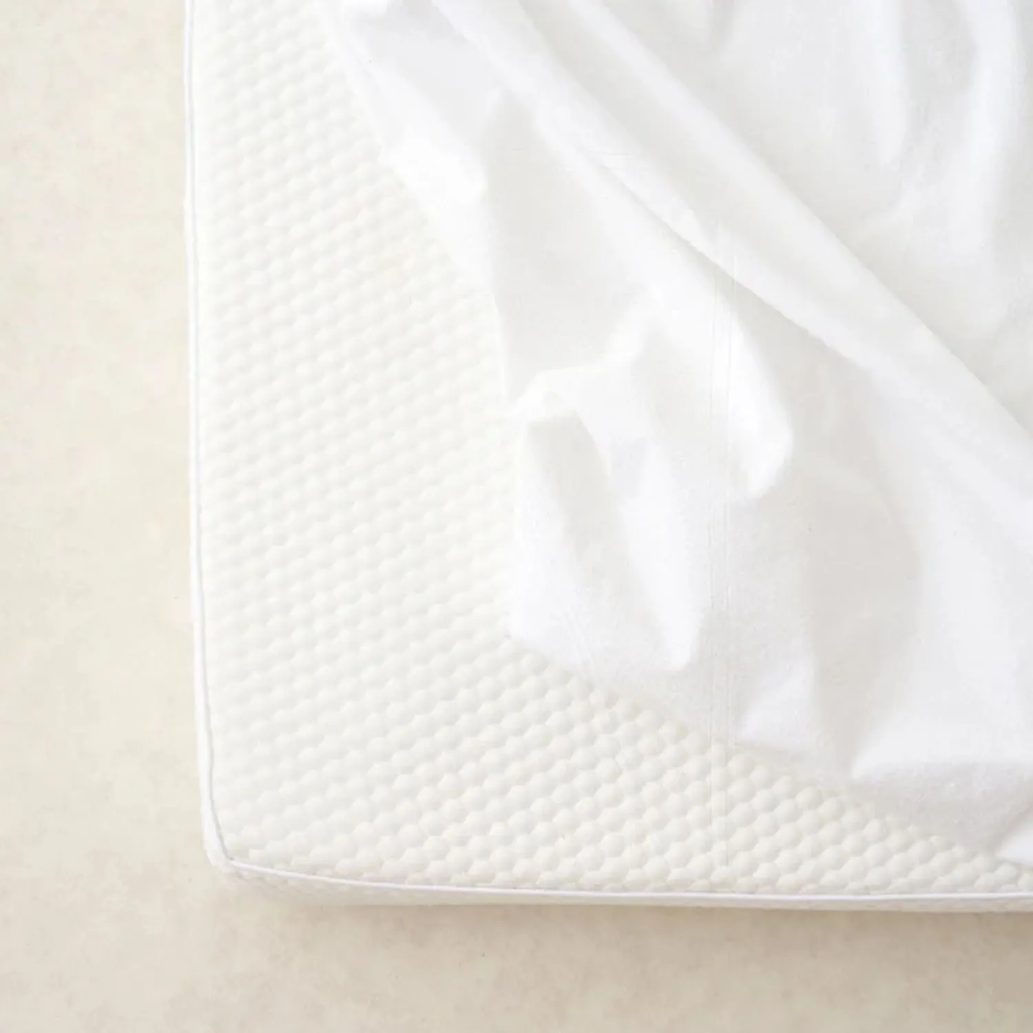 The Tiny Bed Company Waterproof Fitted Mattress Protector (120 x 60cm) in White
