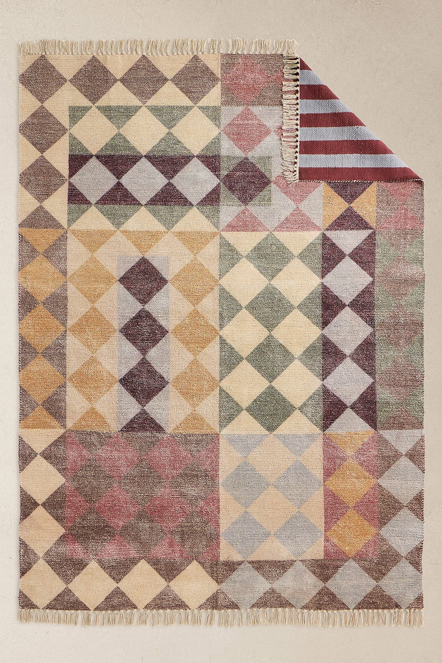 Tile Stripe Reversible 5x7ft / 150x210cm Rug 2
