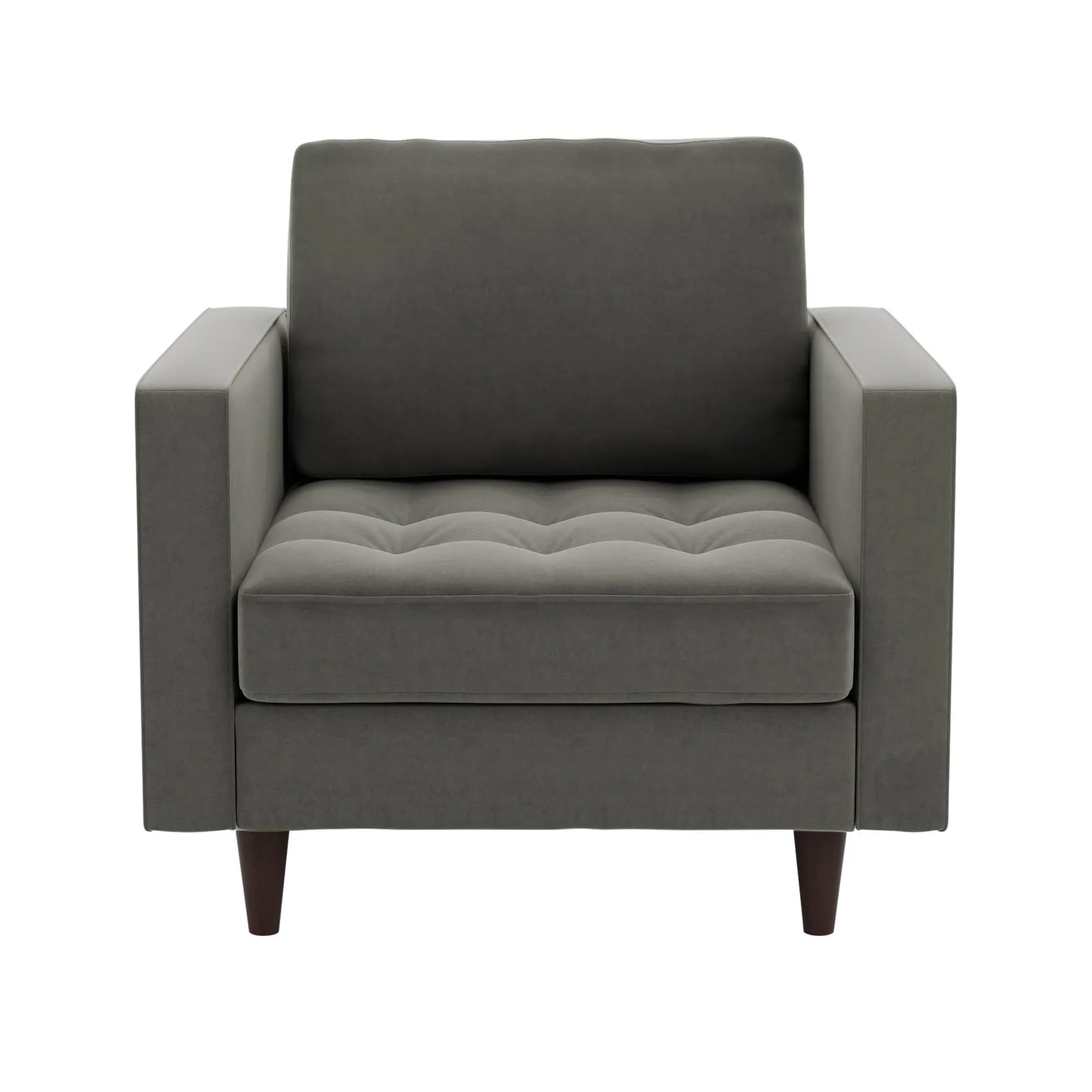 Zoe Velvet Armchair Grey