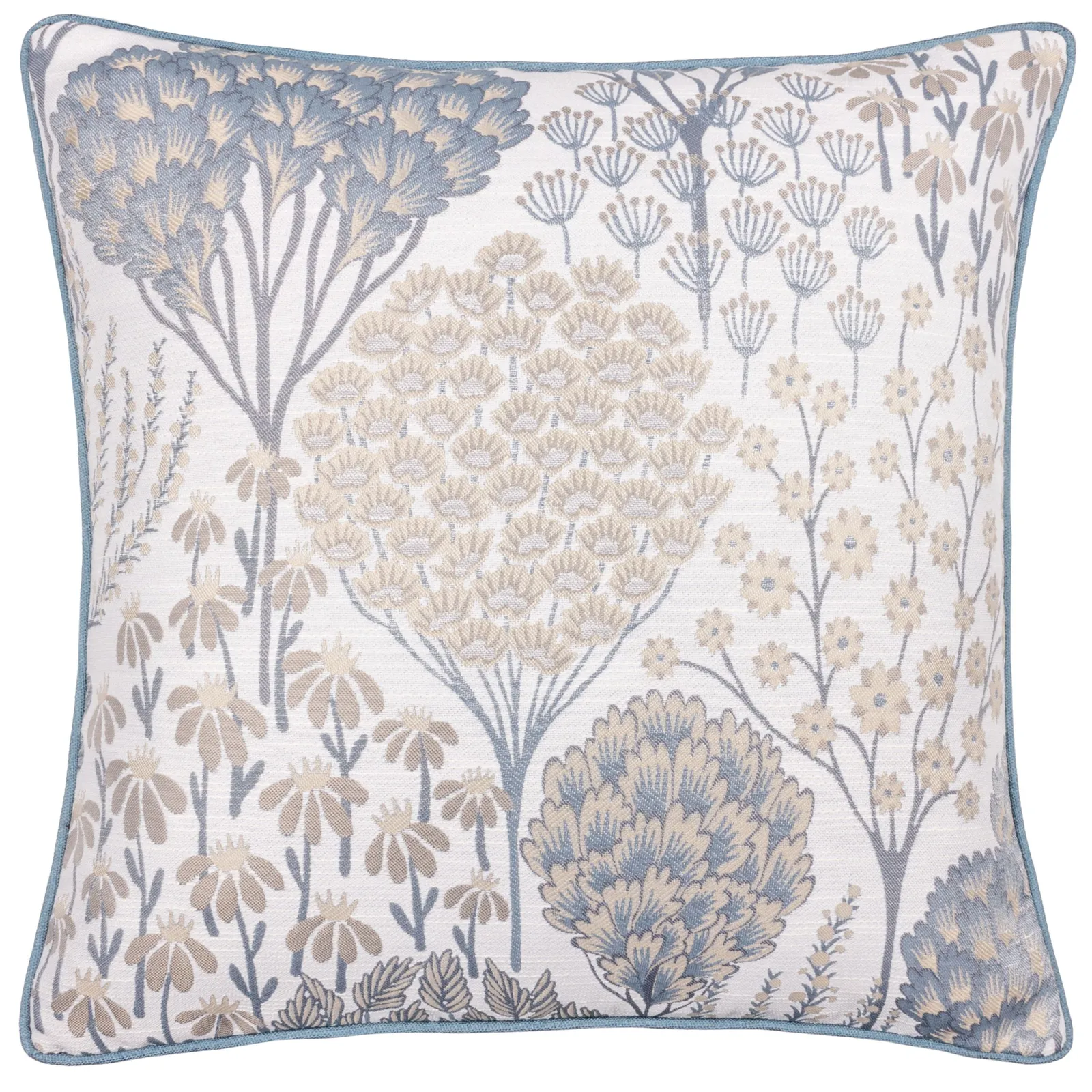 Wylder Ophelia Floral Jacquard Cushion in Blue 2