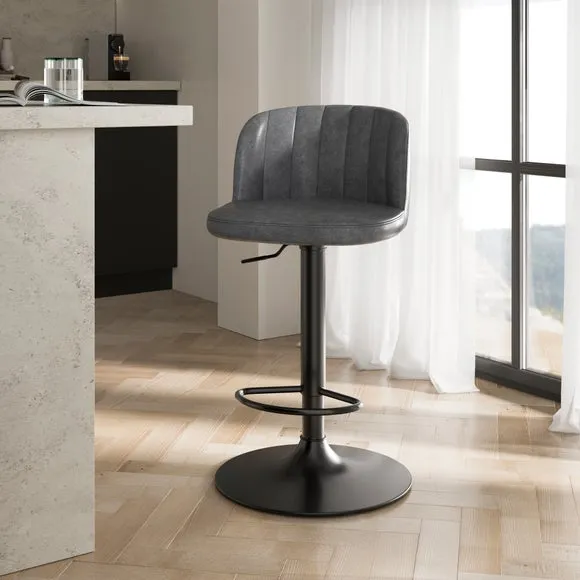 Mylo Gaslift Barstool, Faux Leather 1
