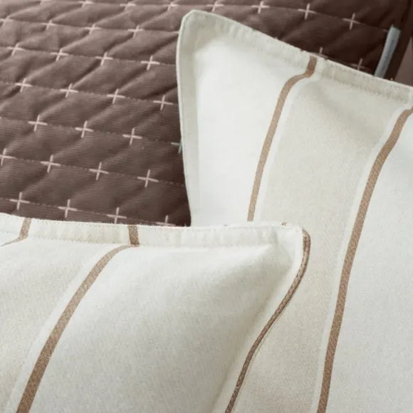 Bianca Fine Linens Regal Stripe 100% Brushed Cotton Duvet Cover & Pillowcase Set 4
