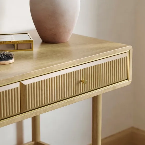 Daphne 2 Drawer Dressing Table, Oak Effect 3