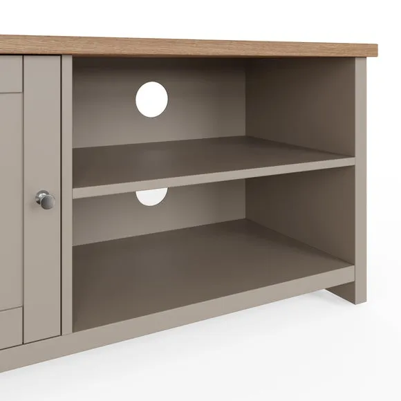 Lancaster Compact TV Unit, Grey and Oak for TVs up to 42" 3