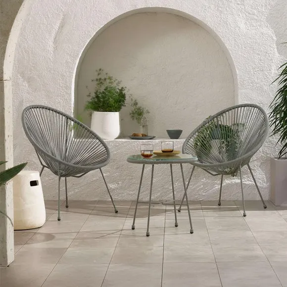 Monaco 2 Seater Egg Chair Bistro Set 2