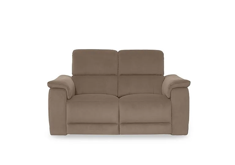 Genius Fabric 2 Seater Power Recliner Sofa with Power Headrests and Bluetooth Speakers