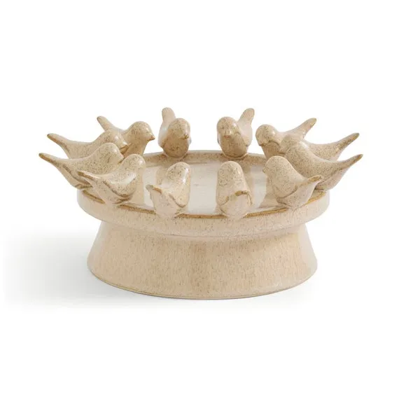 Bird Collection Footed Ceramic Decorative Plate 3