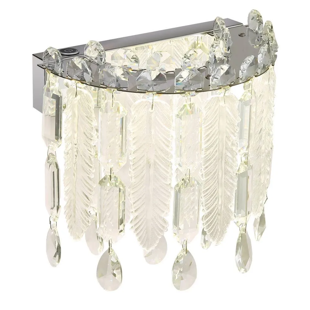 Netlighting Klunka Wall Lamp Chrome K5 Crystals LED 27006000K Touch Dimmer in Grey 6