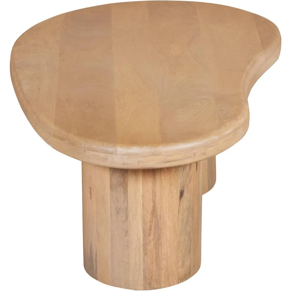 IH Design Ardin Solid Wooden 92x58x35 cm Coffee Table for Living Room in Brown 4