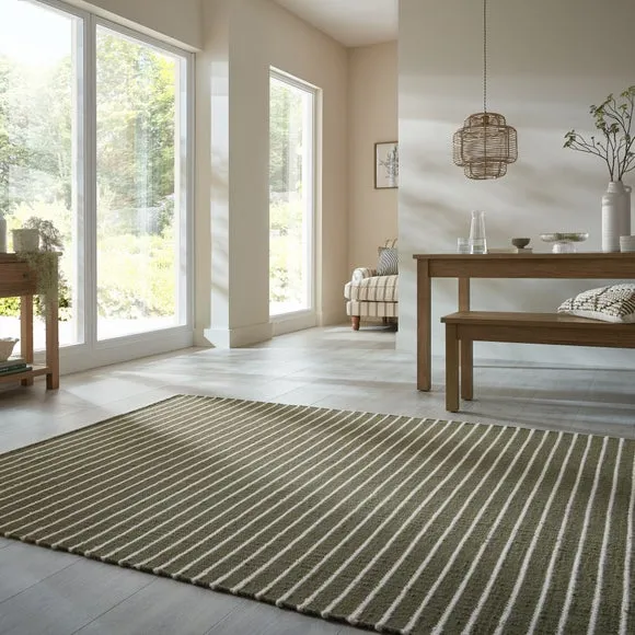 Seb Striped Wool Rug 1