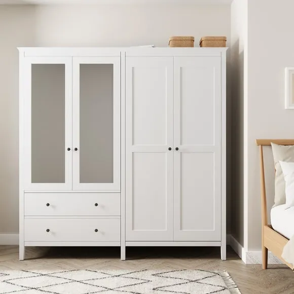 Lynton Mirrored 4 Door Wardrobe 1