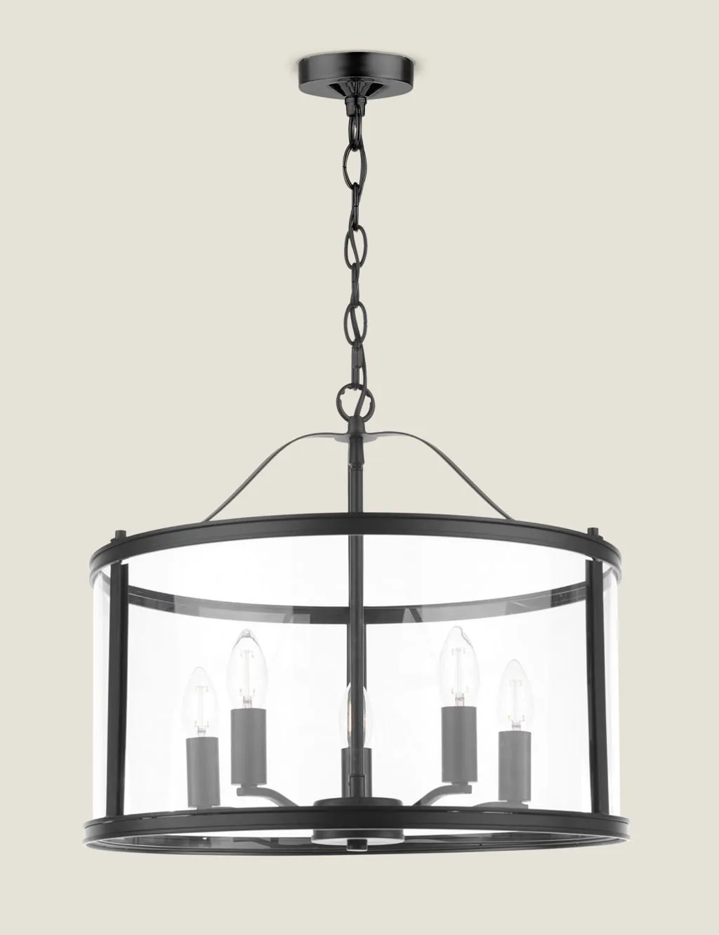 Laura Ashley Harrington Metal Multi Pendant Light Black