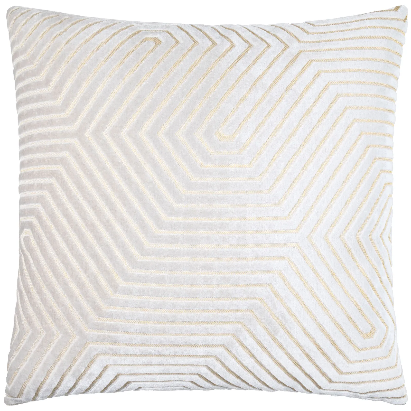 Paoletti Evoke Cut Velvet Cushion in Off-White 2