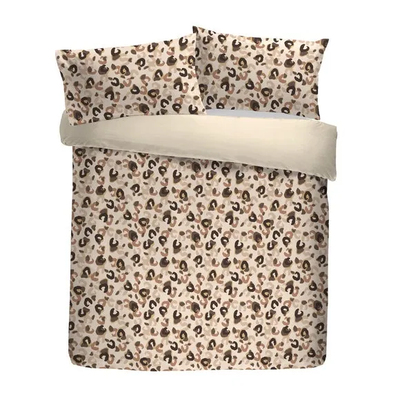 Fusion Cosy Leopard Duvet Cover & Pillowcase Set 4