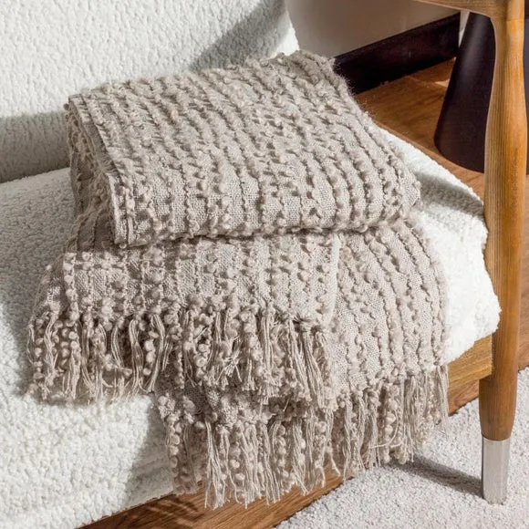 Höem Arvo Boucle Yarn Throw Feather 4