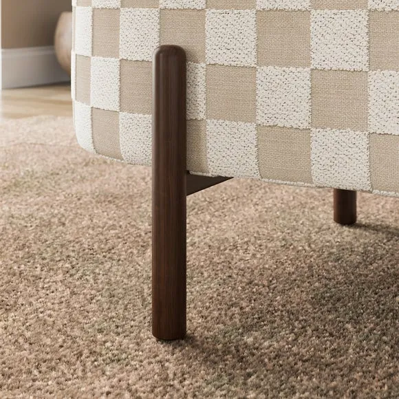 Marley Checkerboard Chenille Storage Ottoman 5