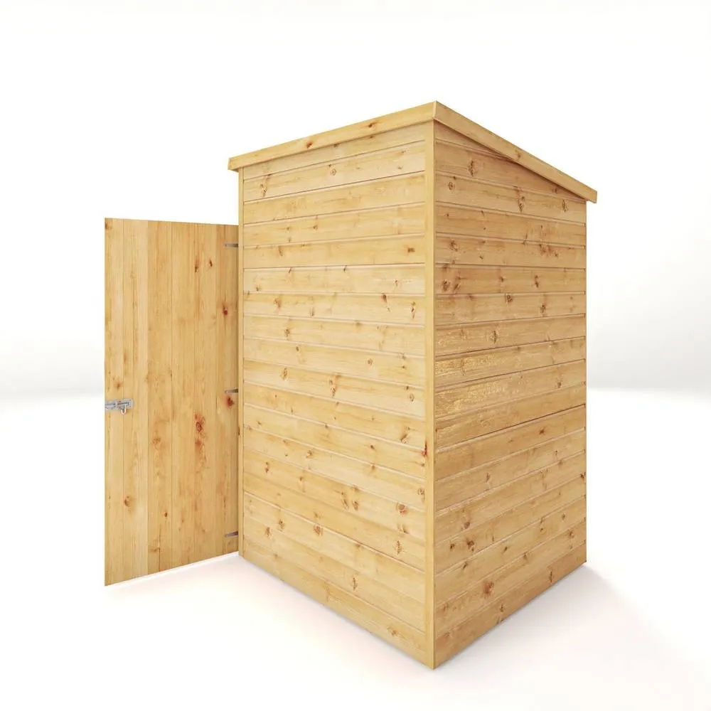 Mercia 4x4 Feet Modular Shiplap Pent - Windowless - L134 x W127.9 x H203.3 cm in Light Brown 3