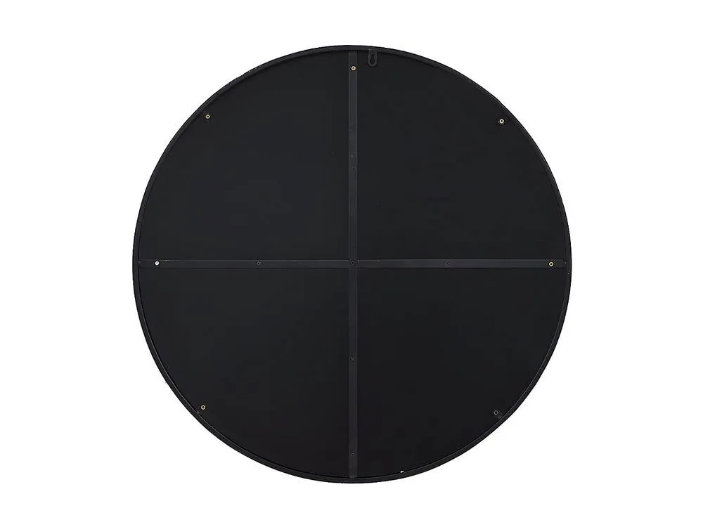 Vente-unique Round Metal Wall Mirror - D80 Cm - Black - JAFFREL 6