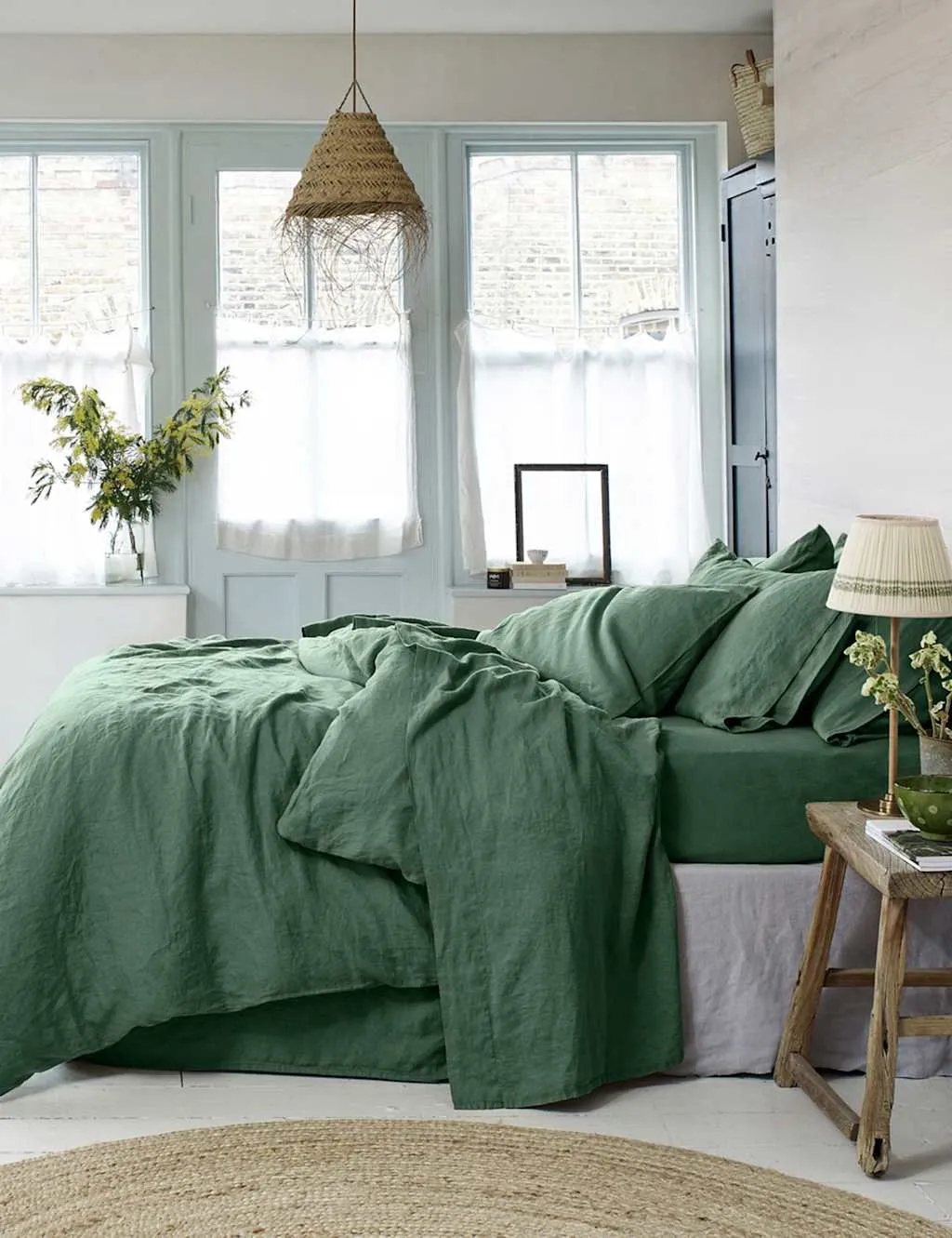 Piglet In Bed Linen Rich Duvet Cover Light Green