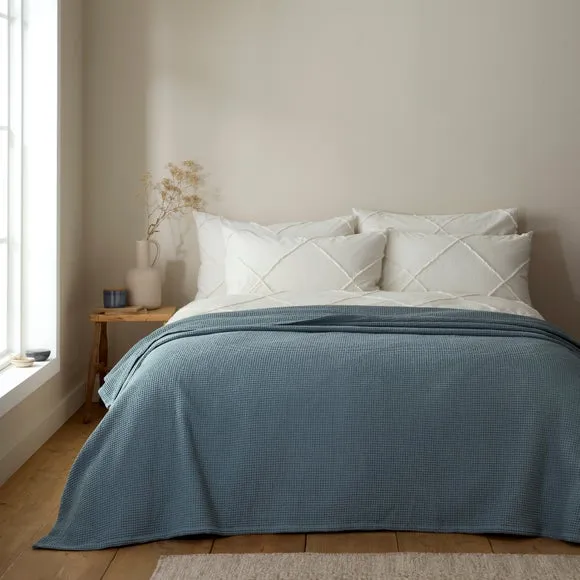 Otis Waffle 100% Cotton Throw Blanket 1
