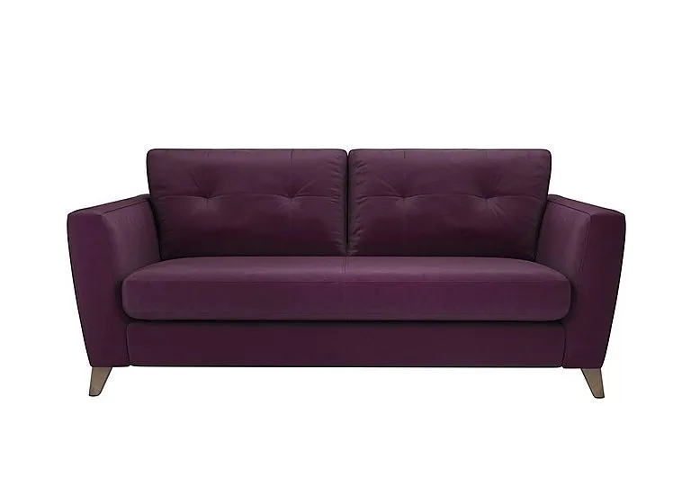 Hermione 3 Seater Fabric Sofa - Frosted Grape