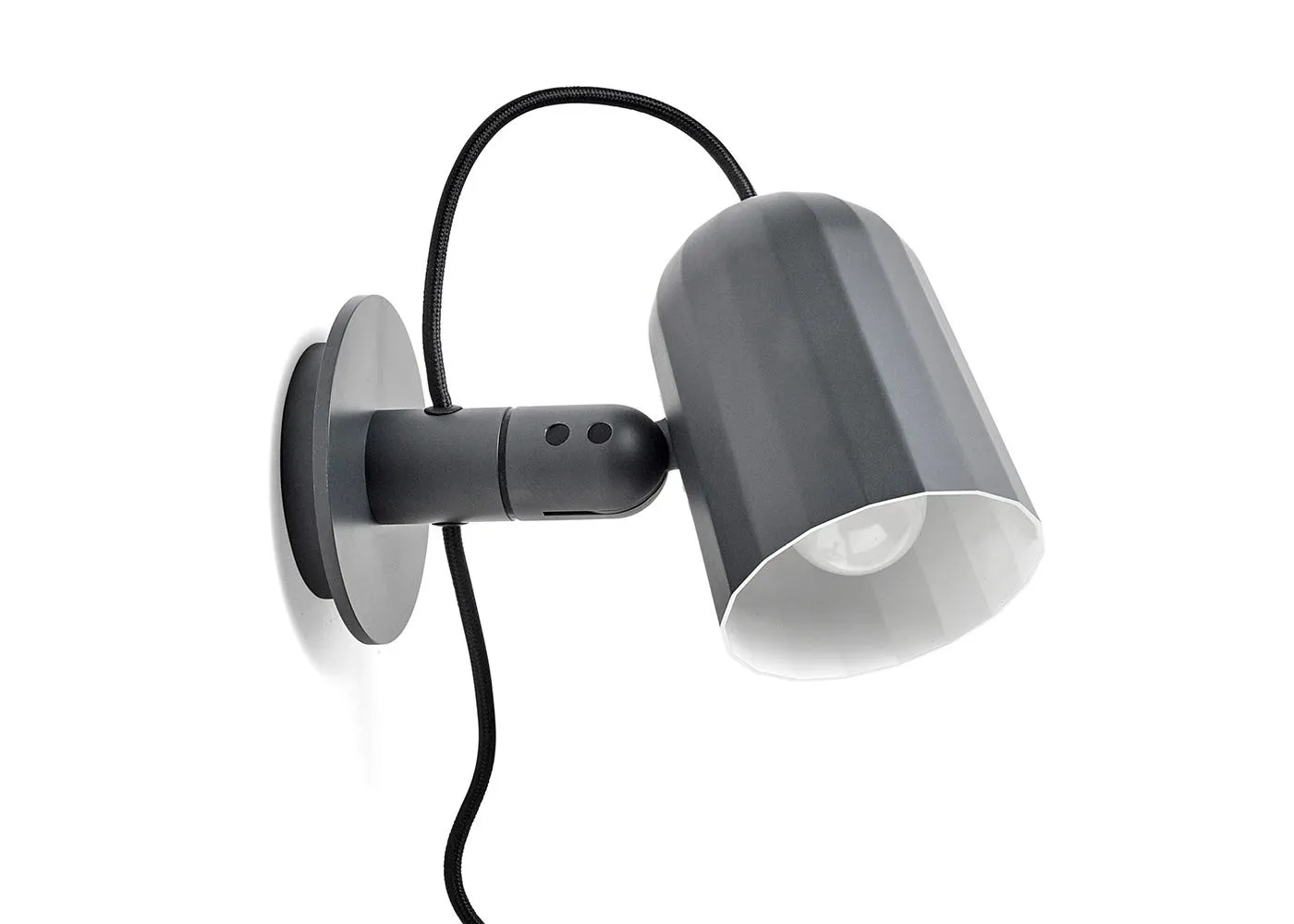 HAY Noc Wall Light with Cable Dark Grey