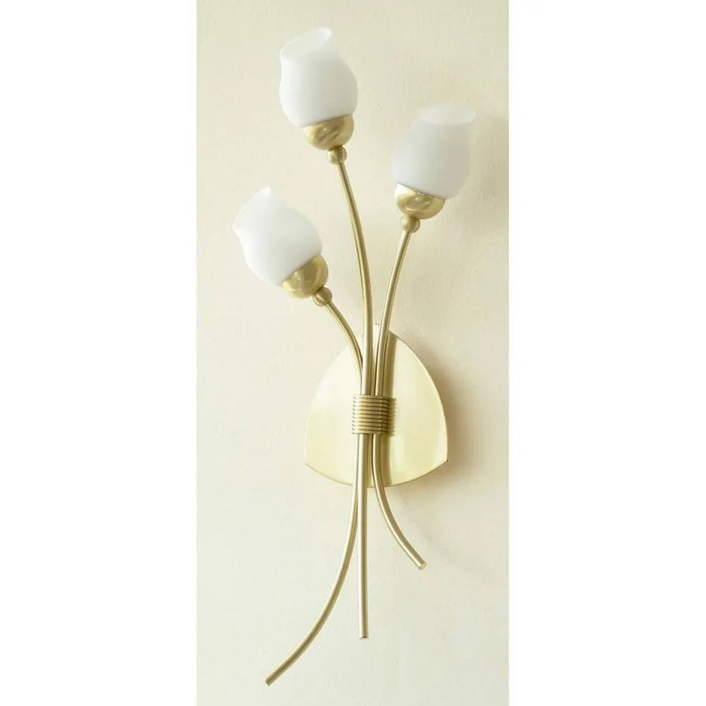 Netlighting Rimini Wall Lamp 3 Light G9 Satin Brass in Gold 2