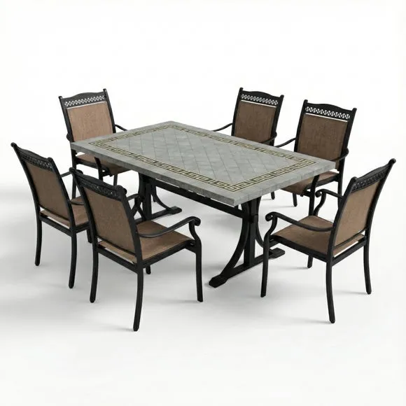 Boston Dining Table with 6 Montrose Chairs 2