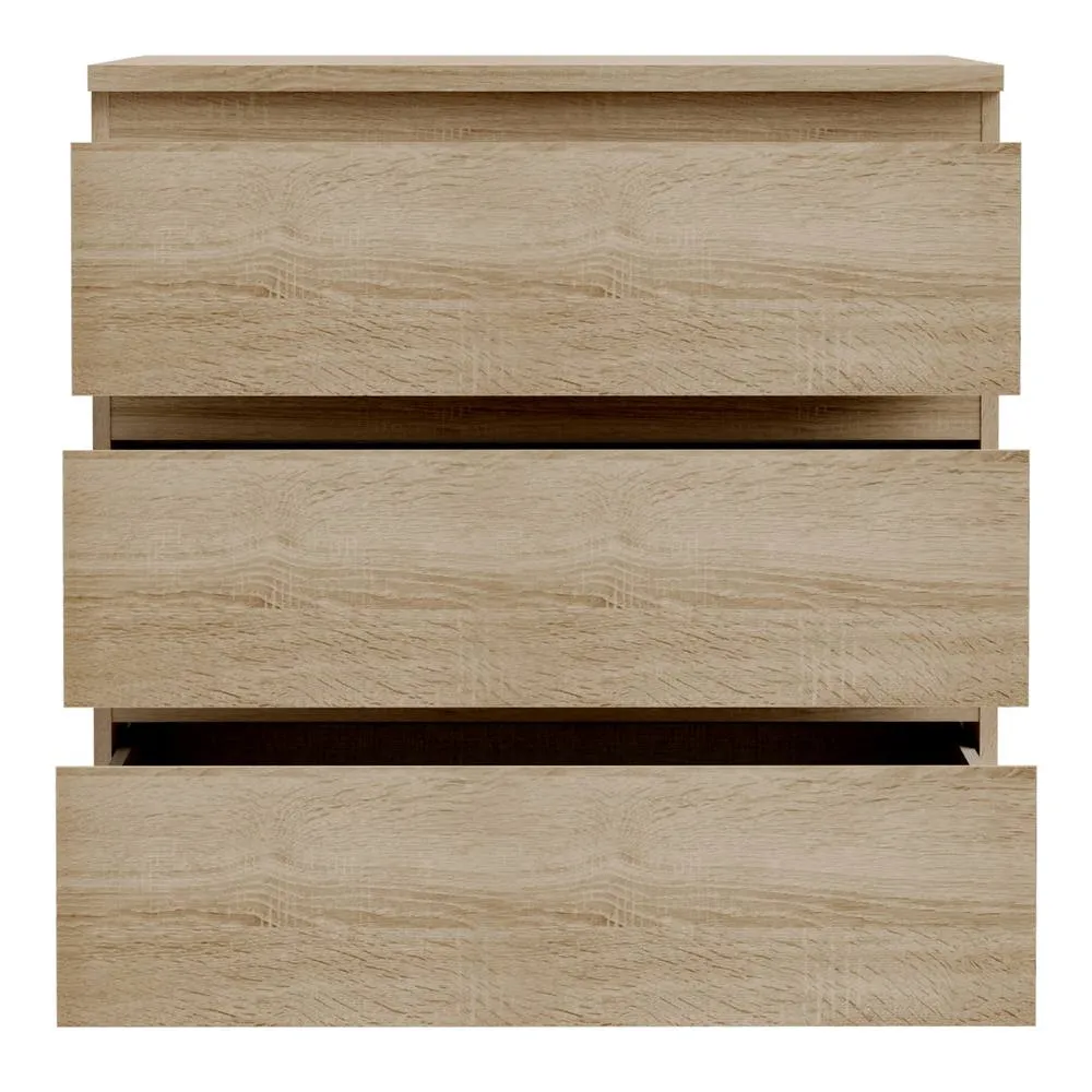 Furniture To Go Edmore 3 Drawer Chest in Sonoma Oak in Brown 6
