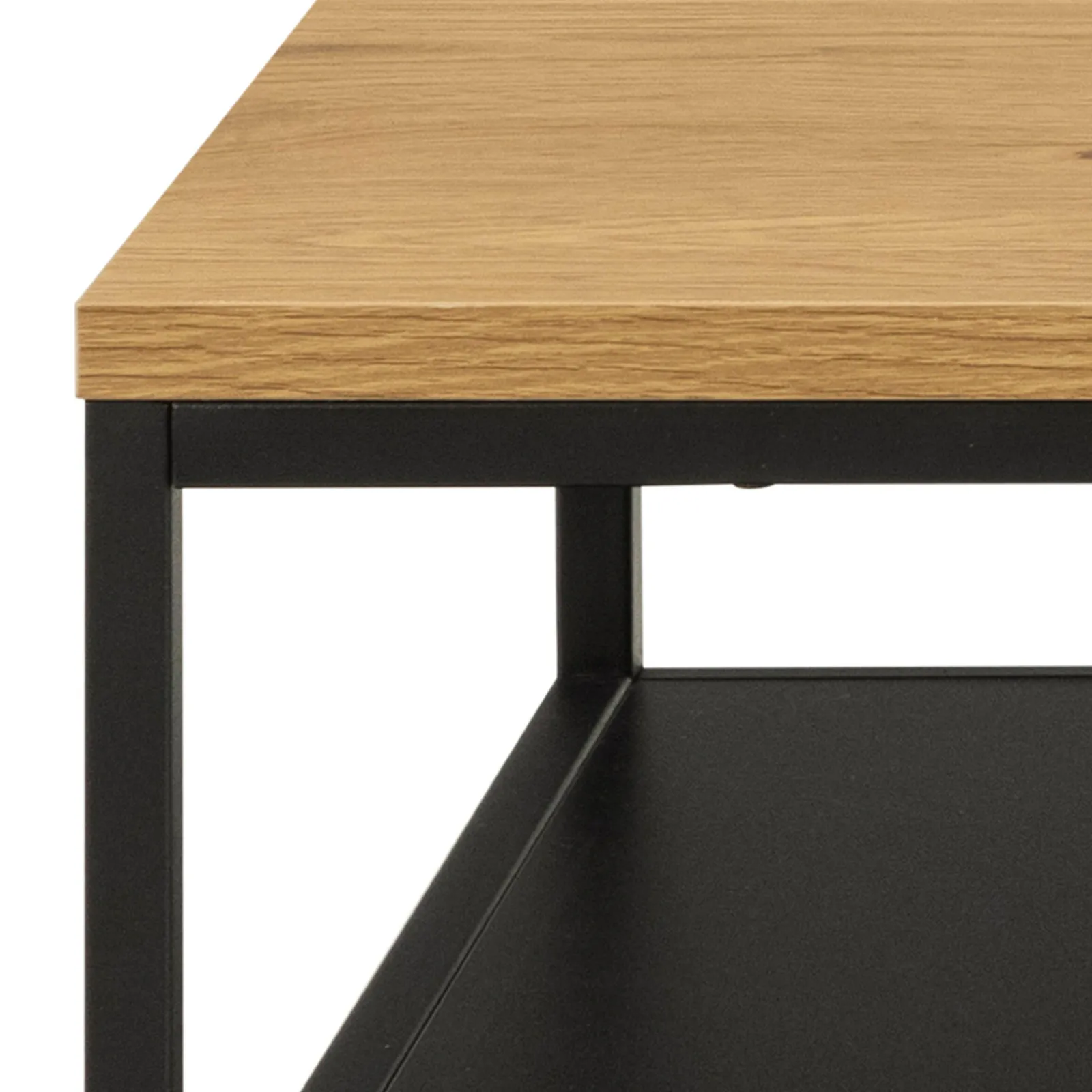 Furniture To Go Gila Coffee Table with Open Shelf in Oak & Black 6