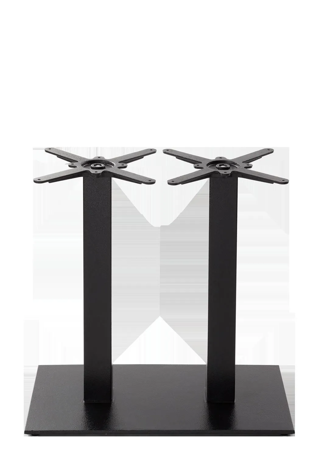 netfurniture Black Cast Iron Rectangular Table Base - Twin - Height - 730 mm