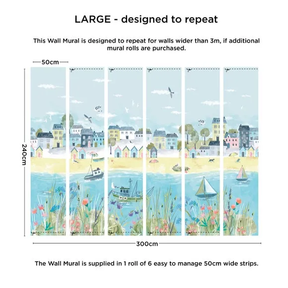 Coastal Town Wall Mural 4