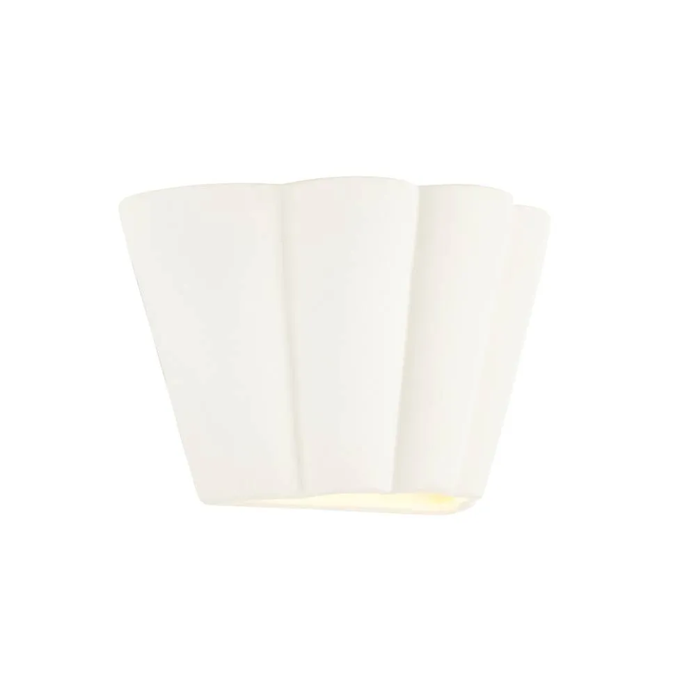 Netlighting Babylon Plaster Wall Lamp Unglazed Ceramic in White