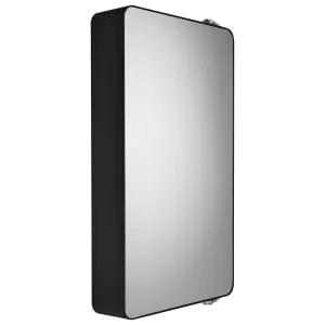 Croydex Arun Matt Black Small Pivoting Cabinet
