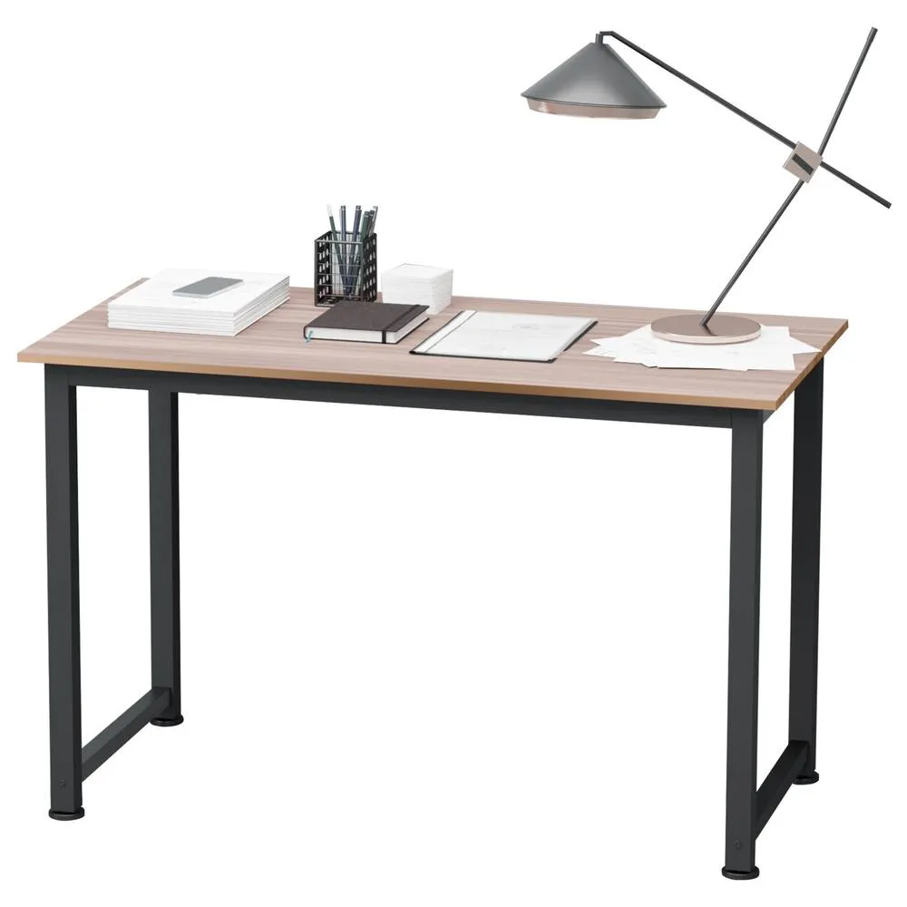 HOMCOM Computer Desk Dining Table Home Office Workstation in Light Oak 2