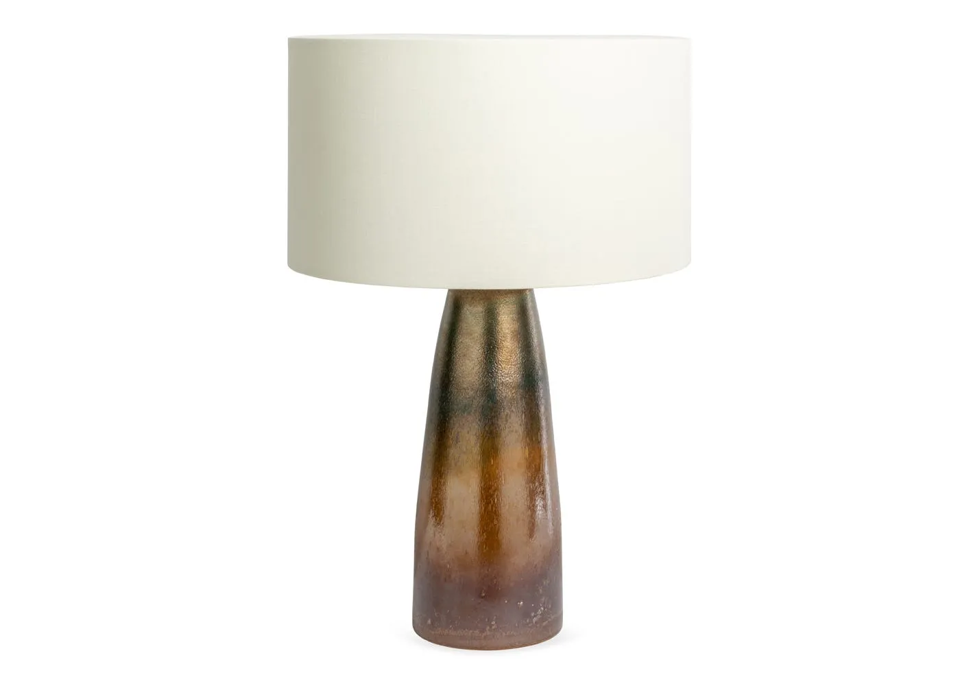 Heal's Ryde Glass Dual Light Table Lamp Bronze/Green