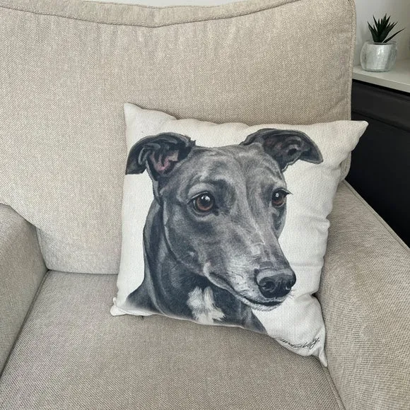 Christine Varley Greyhound Square Cushion