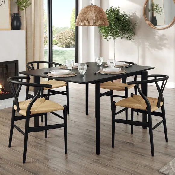 Hudson 2-4 Seater Square Extendable Dining Table, Oak 2