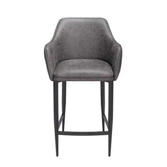 Indus Valley Logan Bar Stool, Faux Leather 2