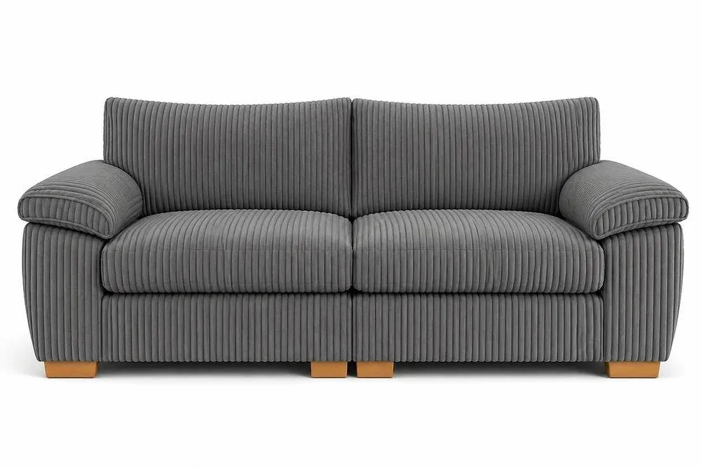 Bliss Furniture Amalfi 2 Seater Split Sofa Soft Fabric in Grey