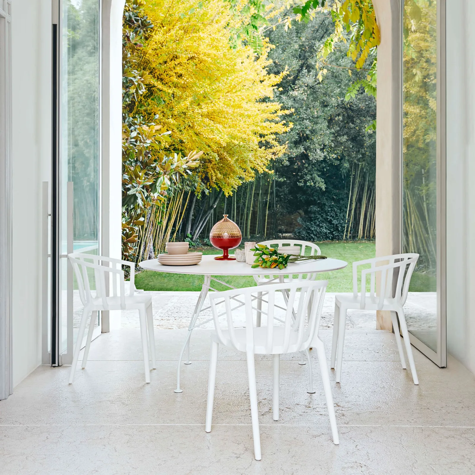 Kartell Venice Dining Chair, White Plastic | Barker & Stonehouse 3