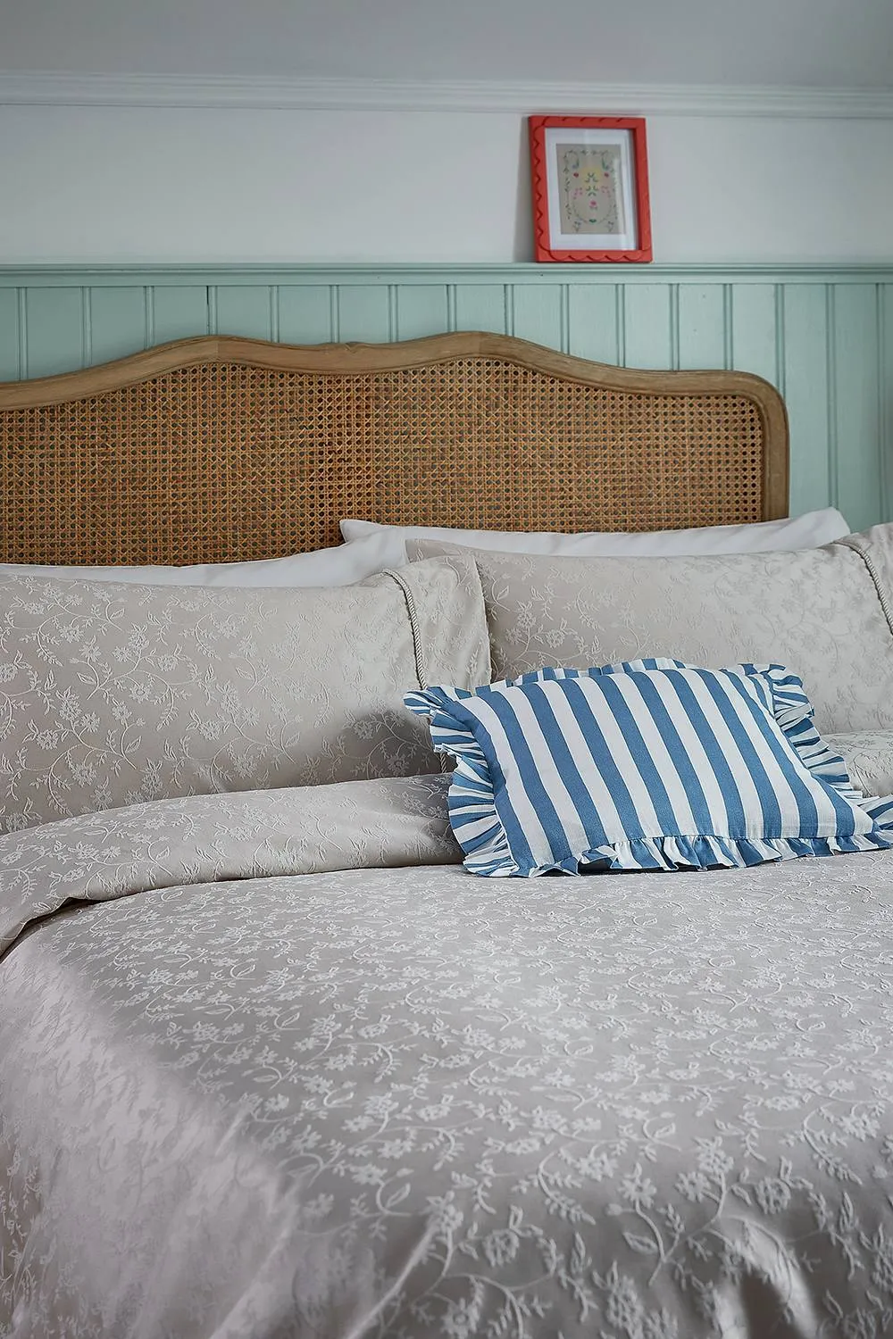 Helena Springfield 'Candy Stripe' Cotton Cushion in Aqua 4