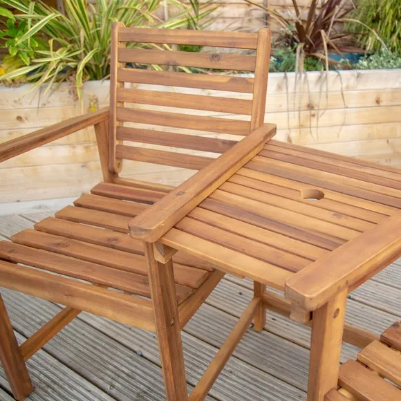 Acacia Wood Companion Seat 2