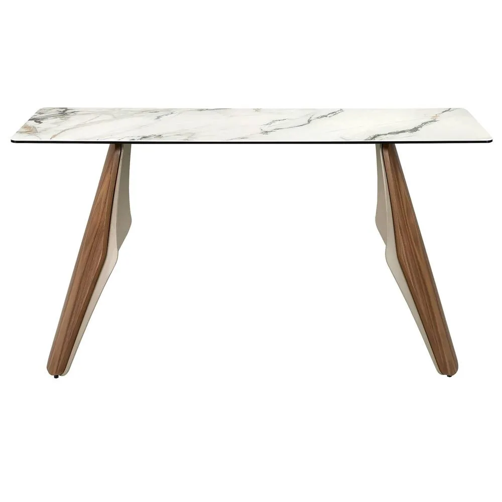 Angel Cerda Rectangular Console Table with White Porcelain-Marble Top 2