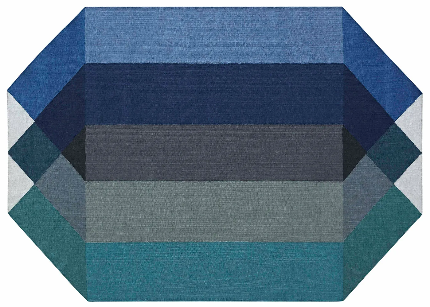 Gandia Blasco Diamond Kilim Rug Blue & Green 170 x 220cm