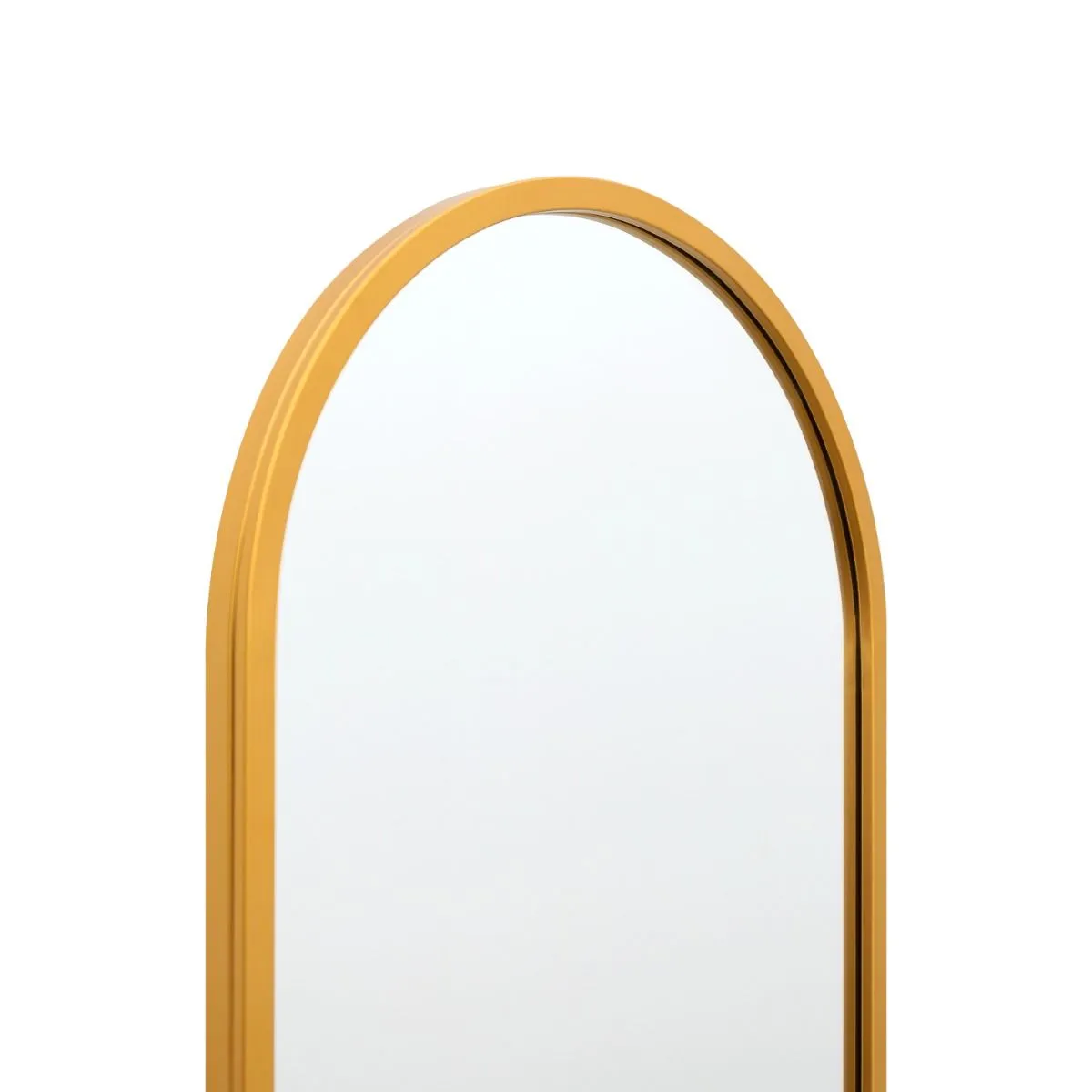 MirrorOutlet Gold Metal Framed Double Arched Wall Mirror 71 X 24" (180 X 60CM) 5